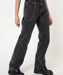 Minga London Clothing Carpenter Jeans In Washed Black