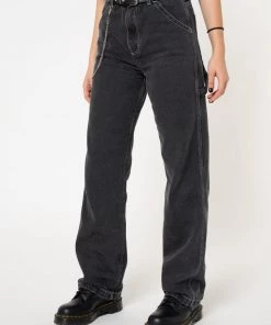 Minga London Clothing Carpenter Jeans In Washed Black