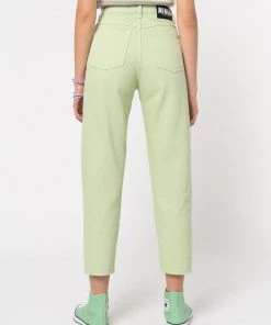 Minga London Pastel Green Denim Mom Jeans Clothing