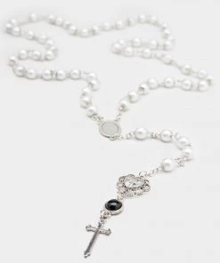 Minga London Pray 4 Me Rosary Pearl Beads Necklace