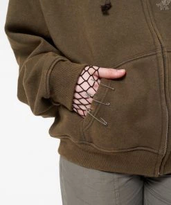 Minga London Rue Washed Zip Up Hoodie Jacket Clothing