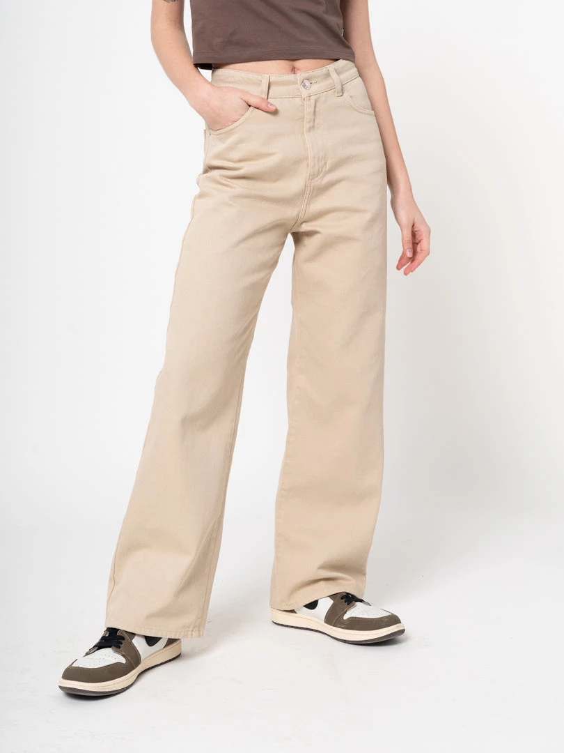 Minga London Clothing Sand Beige Wide Leg Pants