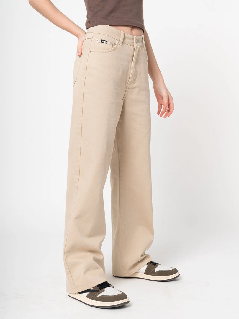 Minga London Clothing Sand Beige Wide Leg Pants