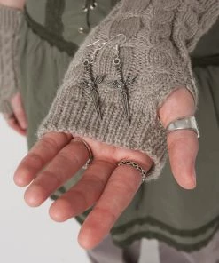 Minga London Clothing Silver Dagger Necklace & Earrings Set