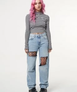 Minga London Smoky Striped Ribbed Top Clothing