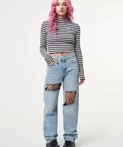 Minga London Smoky Striped Ribbed Top Clothing