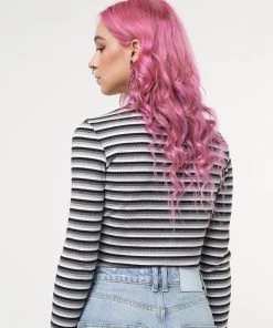 Minga London Smoky Striped Ribbed Top Clothing