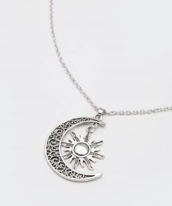 Minga London Sun & Moon Pendant Chain Necklace