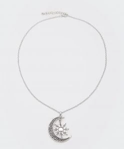 Minga London Sun & Moon Pendant Chain Necklace