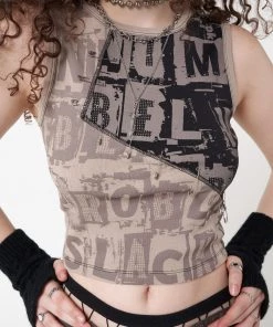 Minga London Unreal Patchwork Vest Top